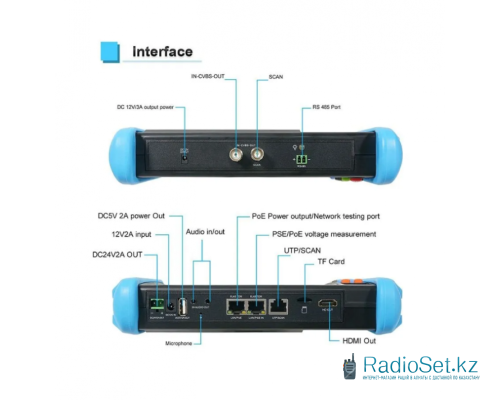 Тестер IP-камер 9800 с кабельным тестером